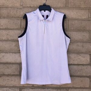 GGblue Sleeveless Zip Polo Tank Women's Golf Shirt